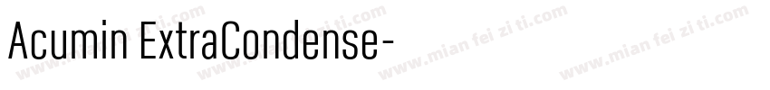 Acumin ExtraCondense字体转换